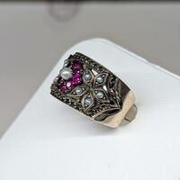 画像1570：あこや真珠4.5ミリ18金ピンクゴールドピアス